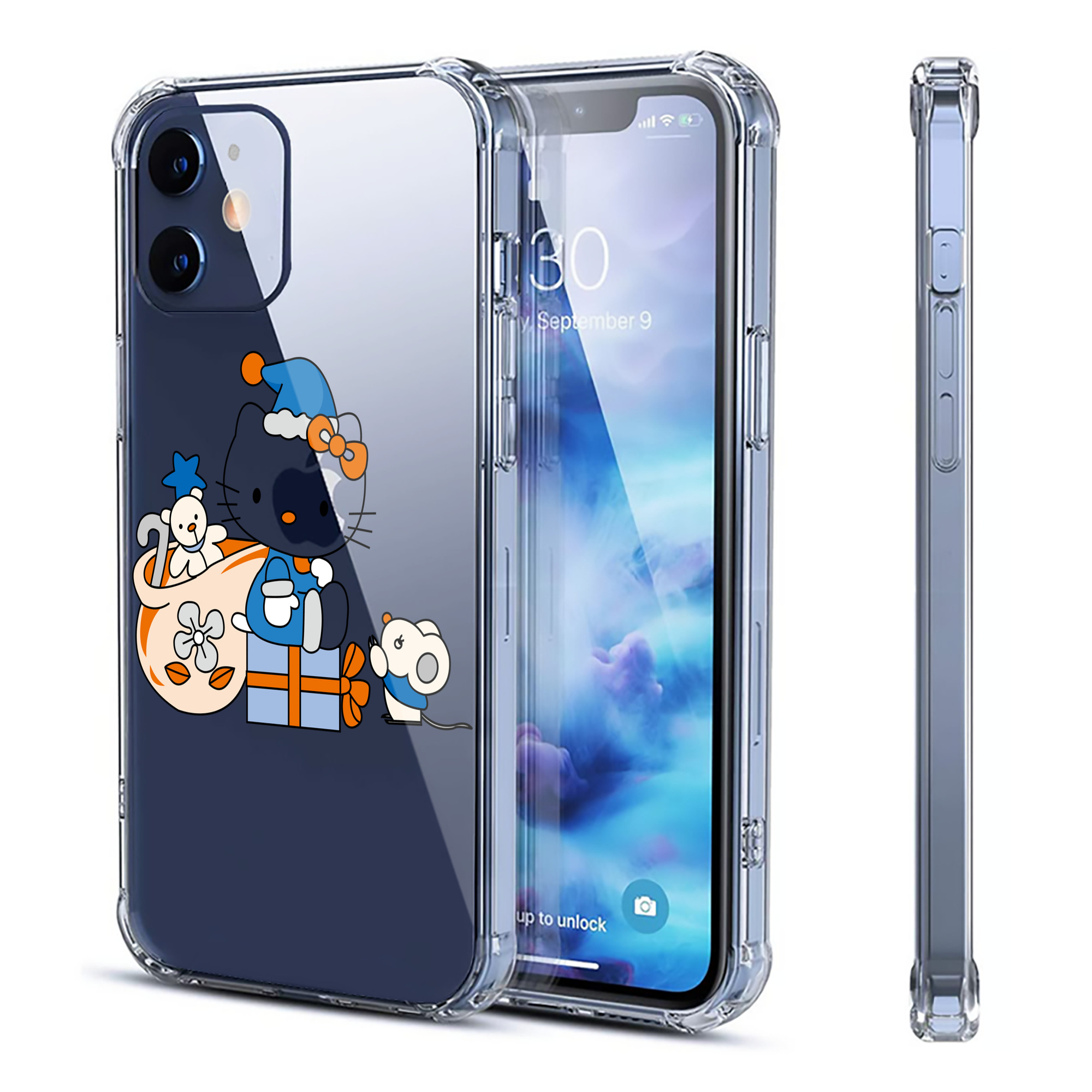 （画像用） Hello Kitty ハローキティ 【iPhone 12シリーズ対応】透明スマホケース（クリアソフトケース）